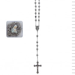 Terço Niquelado Contas Coração Terço Niquelado Contas Coração