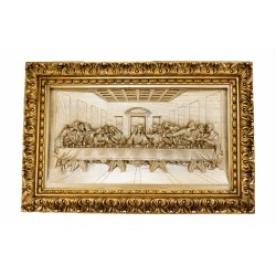 Ultima Ceia de Cristo Dourado/Prateado 30*19cm
