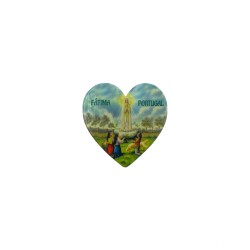 Íman Poliresina Coração C/ Aparição de Fátima KN6075 Íman Poliresina Coração C/ Aparição de Fátima KN6075