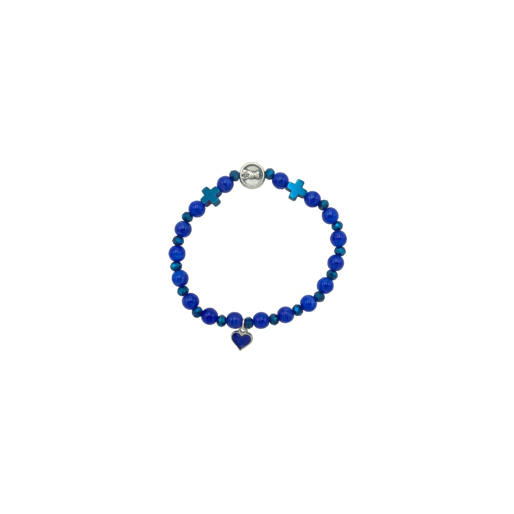 Pulseira de Fátima Conta Pedra Div. Cores