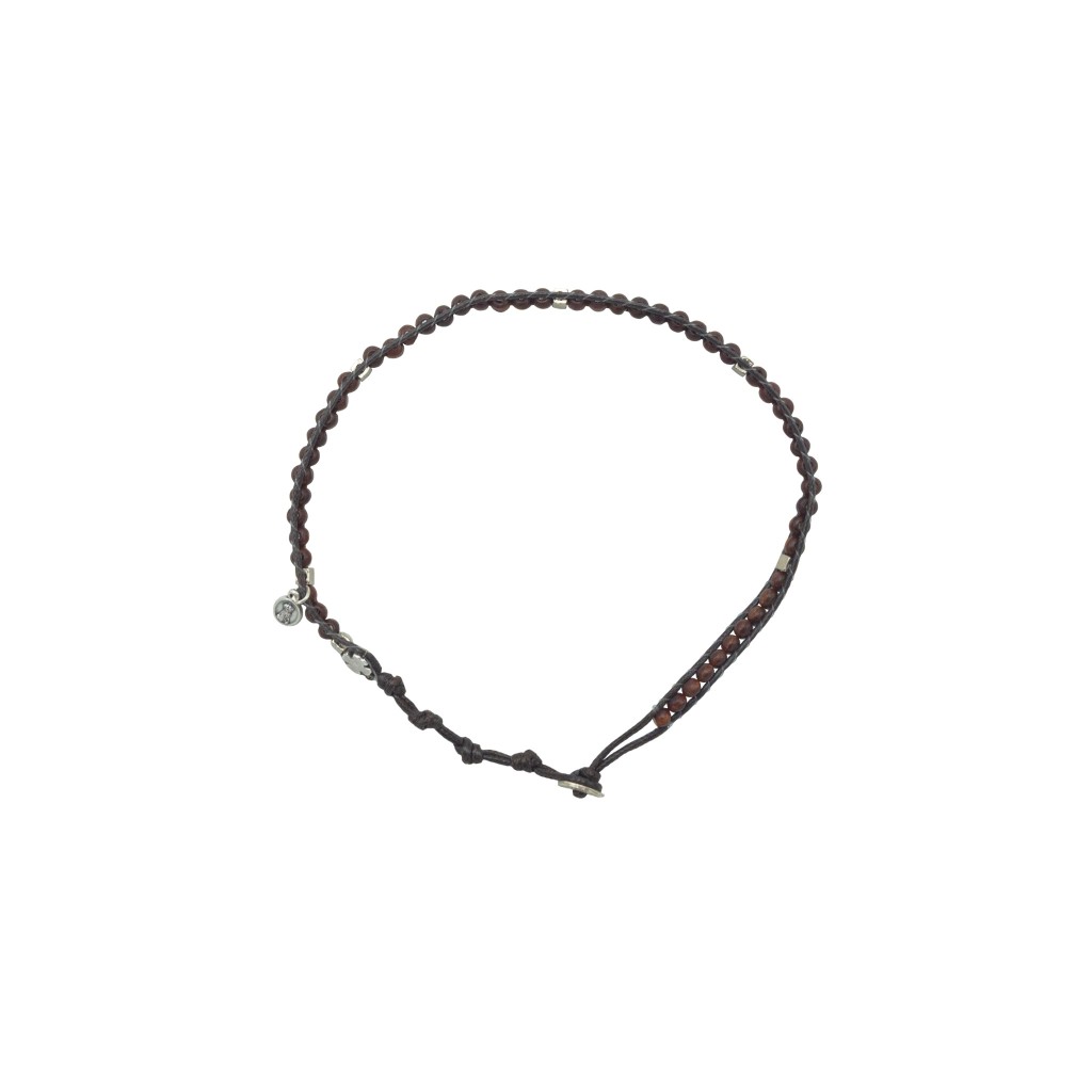 Pulseira Terço C/ PN Cubo Prateado