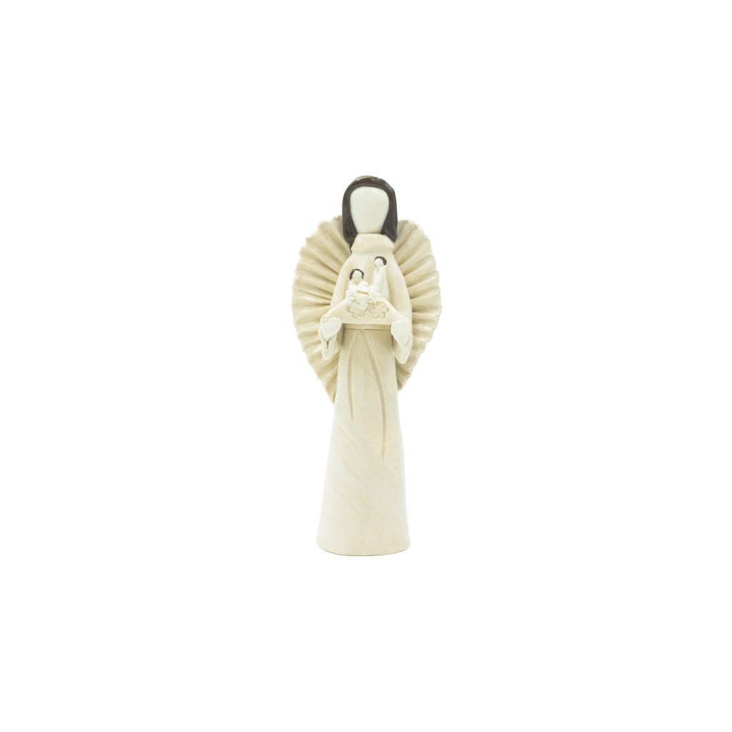 Anjo da Guarda Artesanal em Grês e Porcelana