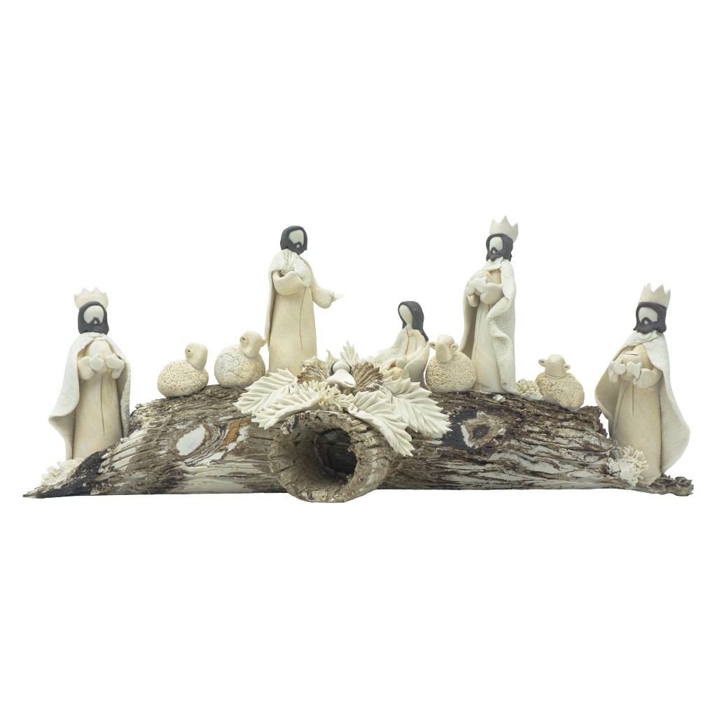 Presépio Cabana Artesanal Grande Grês/ Porcelana