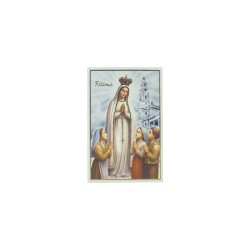 Placa C/ Aparição de Fátima C/ Brilho 11.5x17.5cm Placa C/ Aparição de Fátima C/ Brilho 11.5x17.5cm