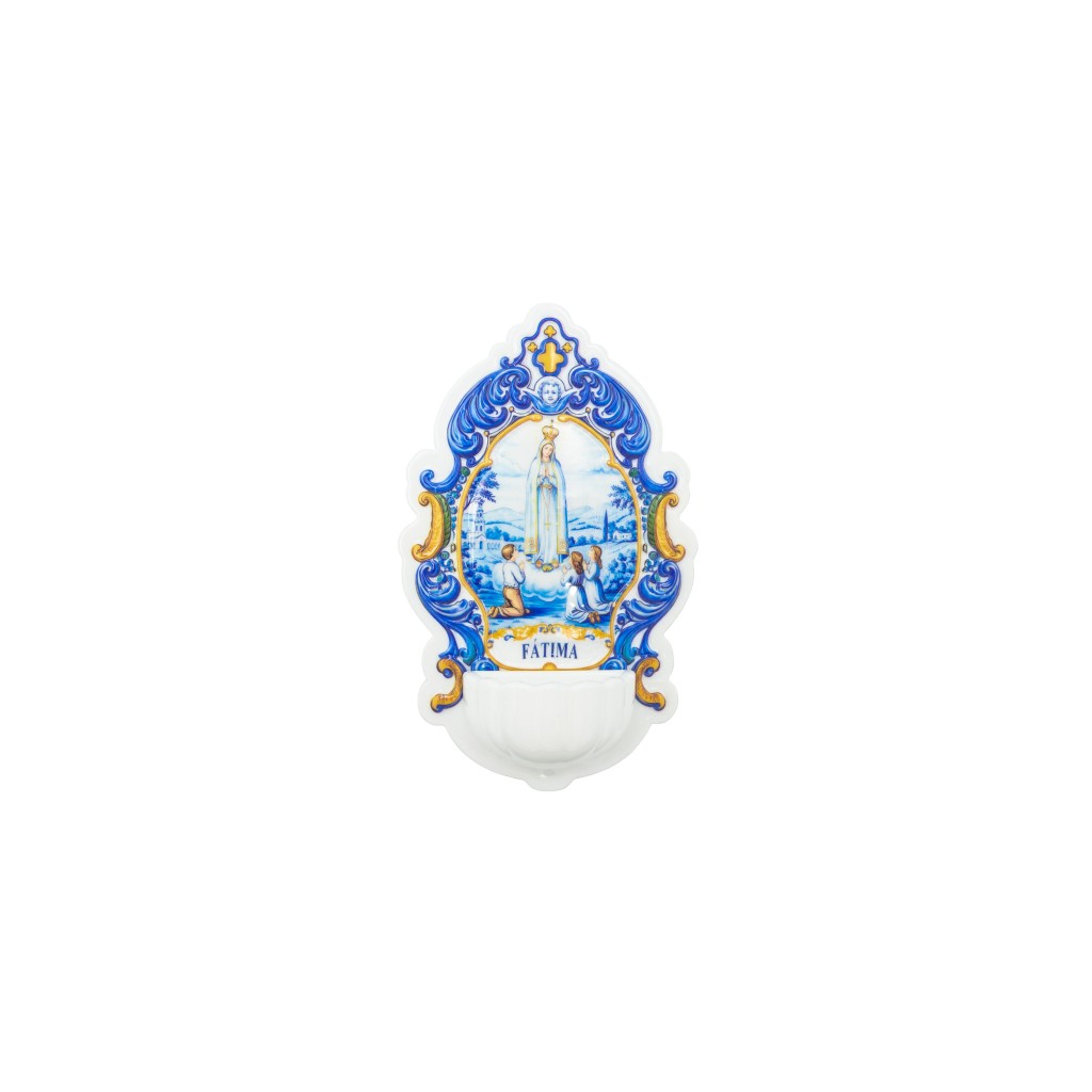 Pia de Água Benta Decorada Div. Motivos 18cm