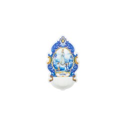 Pia de Água Benta Decorada Div. Motivos 18cm