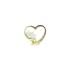 Coração Dourado C/ Anjo Branco 7cm
