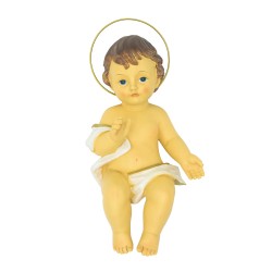 Menino Jesus Mãos Erguidas Pintado à Mão 34cm Menino Jesus Mãos Erguidas Pintado à Mão 34cm