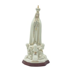 Aparição de Fátima Porcelana C/ Base 32cm