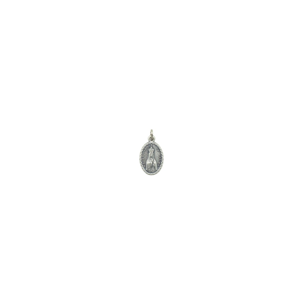 Medalha Oval C/ Fátima Prateada
