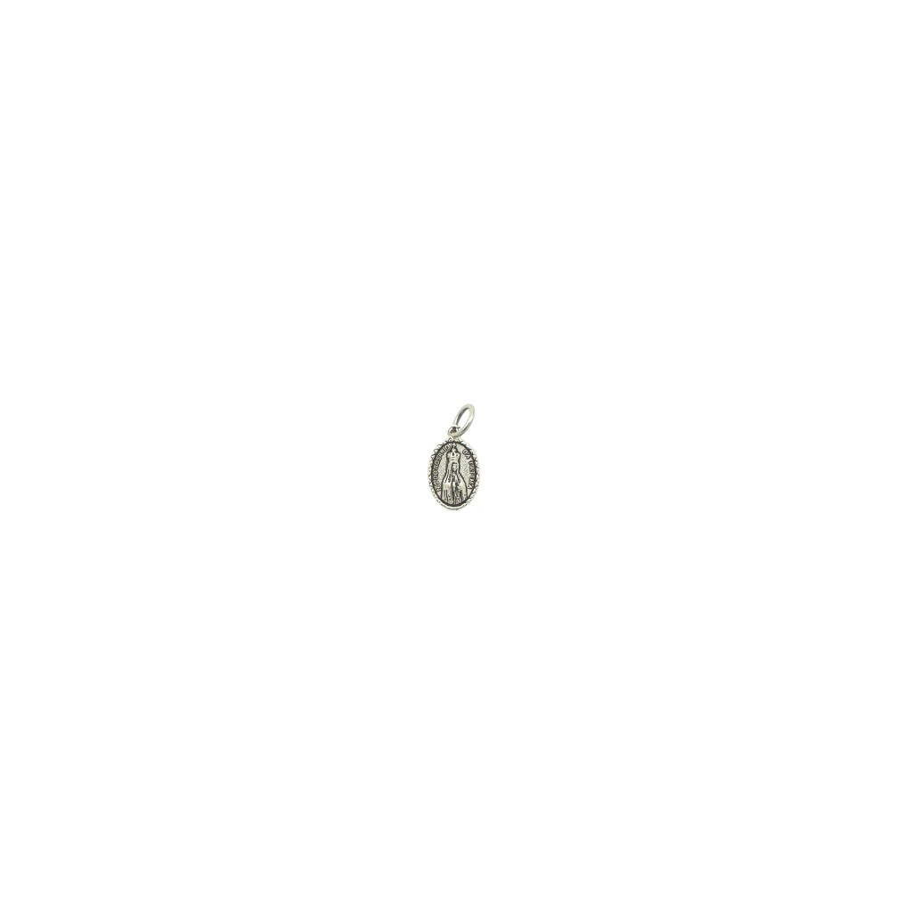 Medalha Oval C/ Fátima Prateada