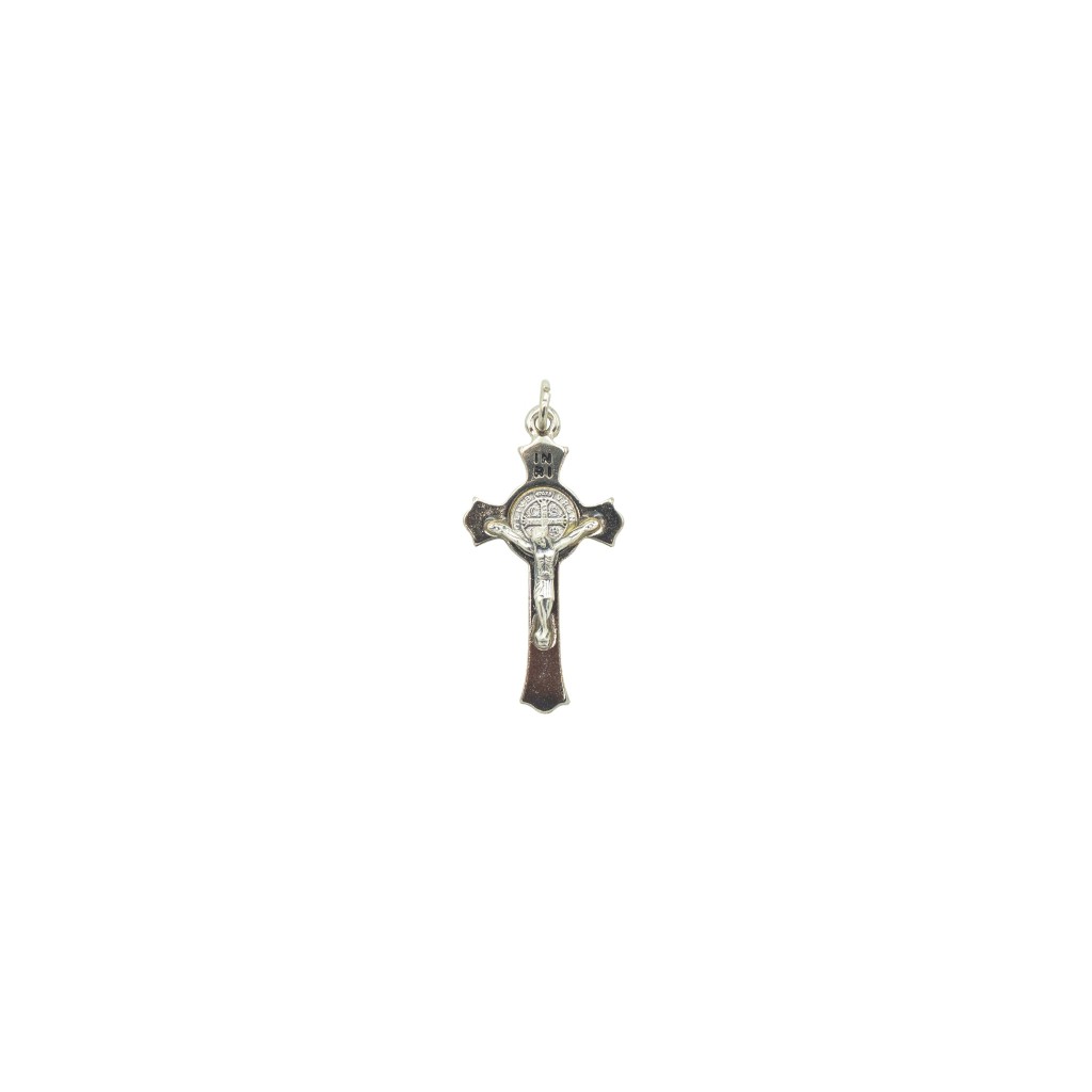 Cruz de São Bento Prateada 5.5cm C/ Caixa