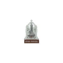 Placa Alumínio C/ Cruz e Aparição de Fátima Metal 9,5cm