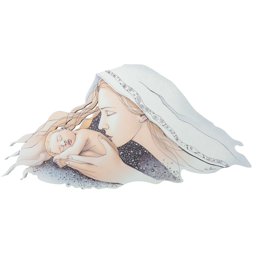 Quadro Recortado C/ Amor de Mãe Color. 52x26cm