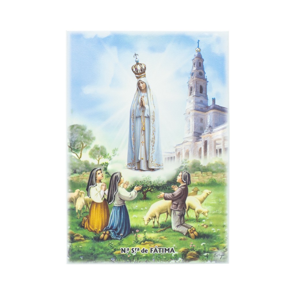 Quadro/ Placa C/ Aparição e Santuário Color. 23x33cm