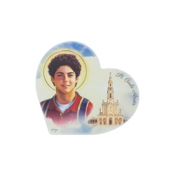 Placa Coração S. Carlo Acutis + Santuário Fátima 28x25.50cm Placa Coração S. Carlo Acutis + Santuário Fátima 28x25.50cm