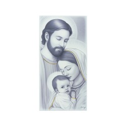 Placa C/ Sagrada Família P/B 18x36cm Placa C/ Sagrada Família P/B 18x36cm