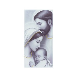 Placa C/ Sagrada Família P/B 18x36cm Placa C/ Sagrada Família P/B 18x36cm