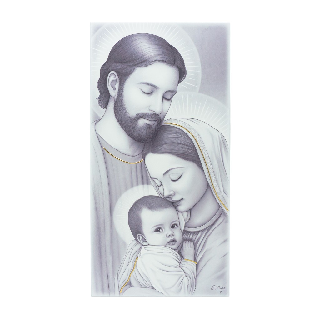 Placa C/ Sagrada Família P/B 24x47.5cm