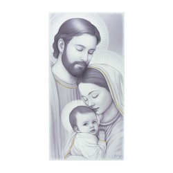 Placa C/ Sagrada Família P/B 24x47.5cm Placa C/ Sagrada Família P/B 24x47.5cm