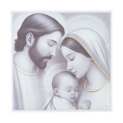 Quadro C/ Moldura Sagrada Família P/B 40x40cm Quadro C/ Moldura Sagrada Família P/B 40x40cm