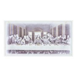 Quadro Duplo Última Ceia P/B 63x33cm Quadro Duplo Última Ceia P/B 63x33cm