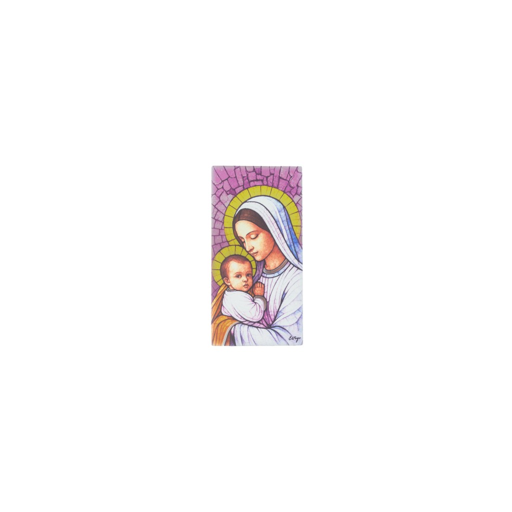 Placa C/ Amor de Mãe Color. 6x12cm