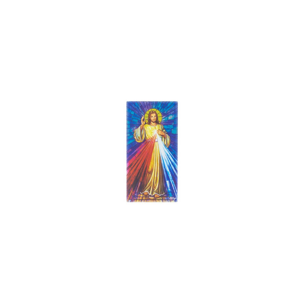 Placa C/ Jesus Misericordioso Color. 6x12cm
