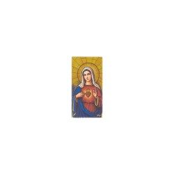 Placa C/ Sagrado Coração de Maria Color. 6x12cm