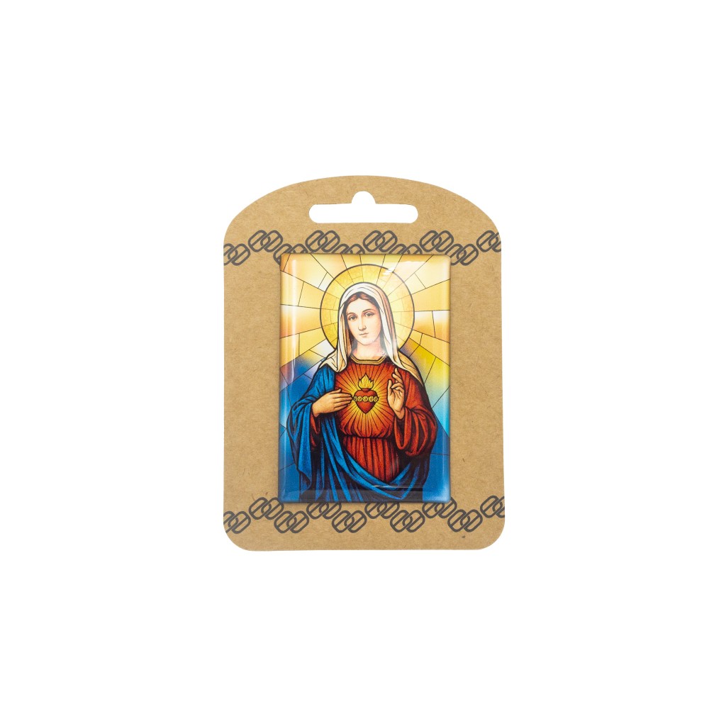 Magnético C/ Sagrado Coração de Maria Color.
