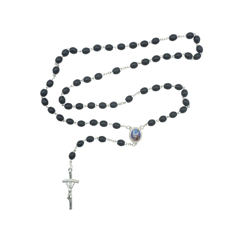 Terço Conta de Madeira Oval