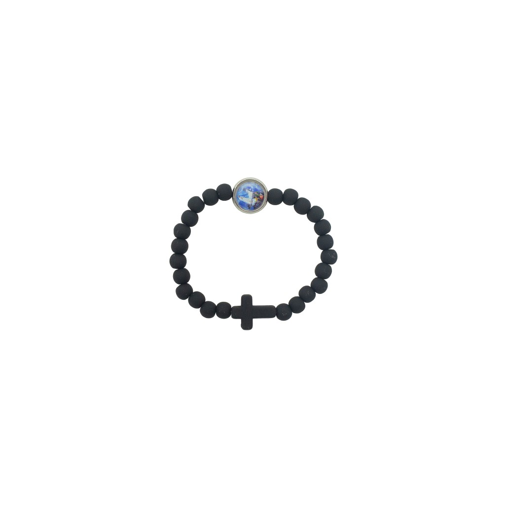 Pulseira Colorida C/ Cruz e Medalha de Fátima Peq.