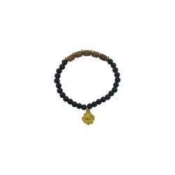 Pulseira de Fátima Madeira e Metal Pulseira de Fátima Madeira e Metal