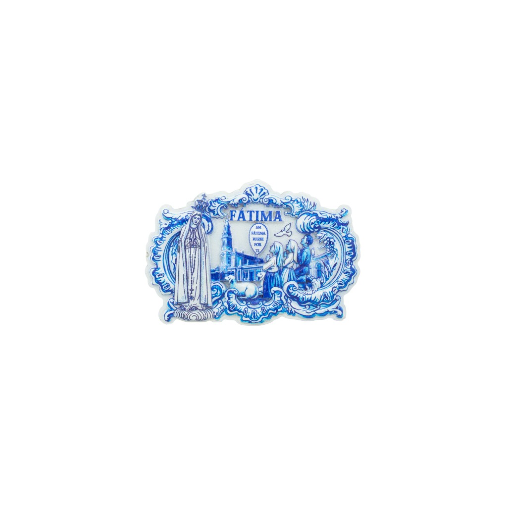 Íman Poliresina de Fátima Aparição/ Santuário Azul