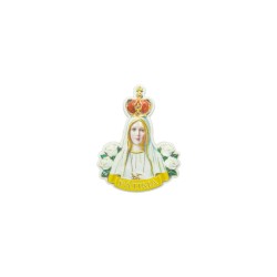 Íman Poliresina Fátima Coroada C/ Rosas Brancas Íman Poliresina Fátima Coroada C/ Rosas Brancas