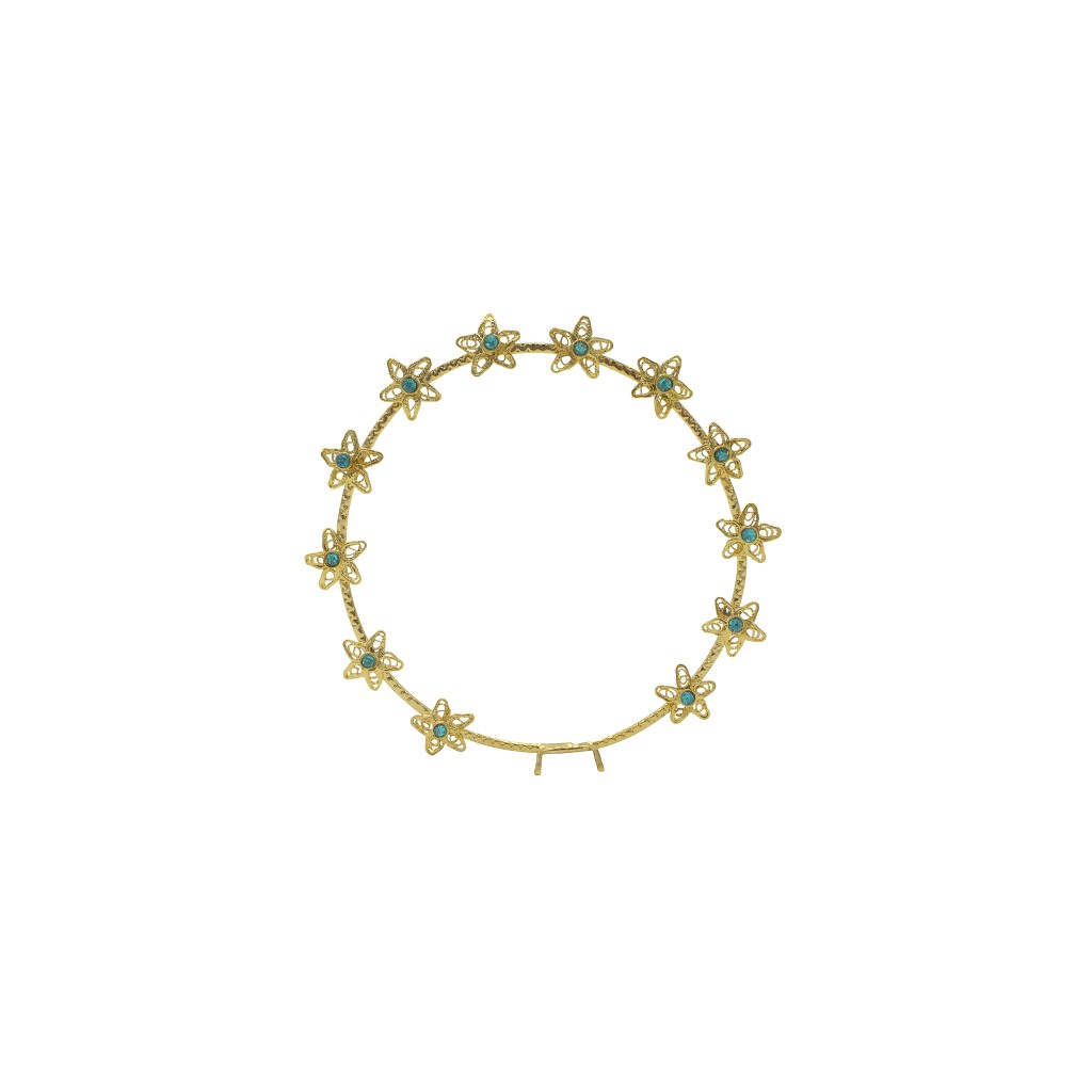 Aro 10cm C/ Pedras 12 Estrelas