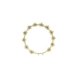 Aro 10cm C/ Pedras 12 Estrelas