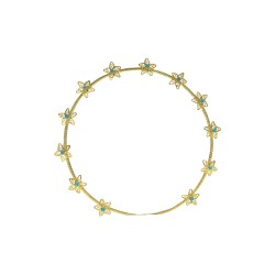 Aro 18cm C/ Pedras 12 Estrelas
