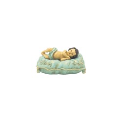 Menino Jesus Deitado C/ Cama Pintado à Mão 12cm Menino Jesus Deitado C/ Cama Pintado à Mão 12cm