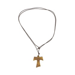 Fio C/ Cruz de Madeira C/ Cristo Em Relevo