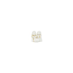 Presépio Miniatura Branco C/ Dourado 3.5cm