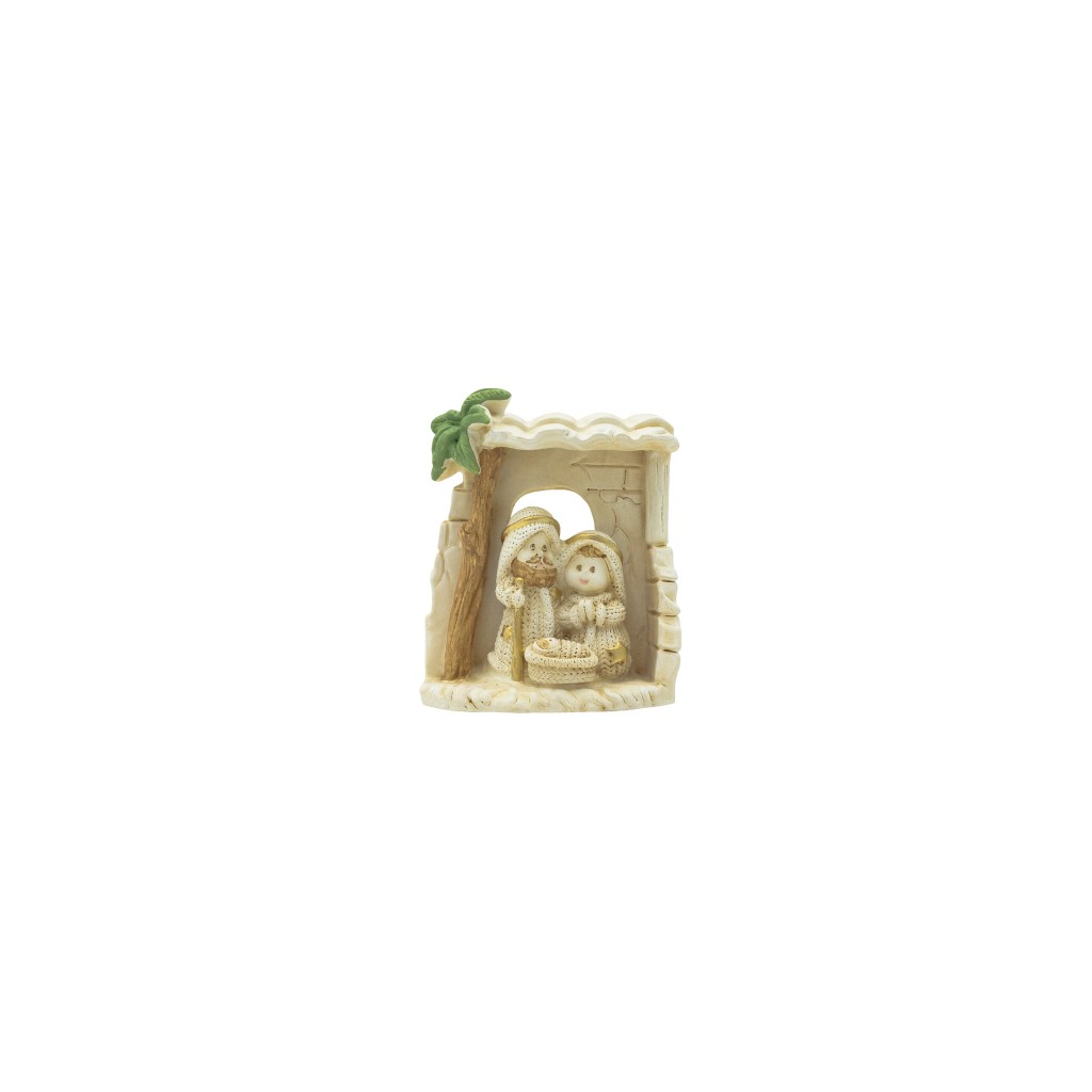 Presépio Bege C/ Dourado 10cm