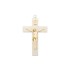Crucifixo Madeira C/ Cristo Bege+Ouro 13cm