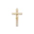 Crucifixo Madeira C/ Cristo Pintado 17.5cm