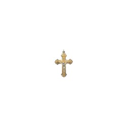Cruz Prateada C/ Cristo Dourado 5.5cm Cruz Prateada C/ Cristo Dourado 5.5cm