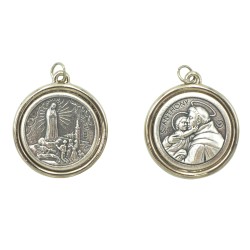 Medalha Argentada C/ Diversos Santos T30 Medalha Argentada C/ Diversos Santos T30