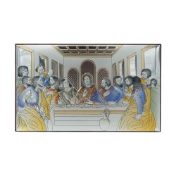 Placa Bilaminada C/ Última Ceia Col 18x30cm Placa Bilaminada C/ Última Ceia Col 18x30cm