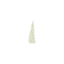 Aparição Fátima Estilizada Porcelana Branca 13cm Aparição Fátima Estilizada Porcelana Branca 13cm