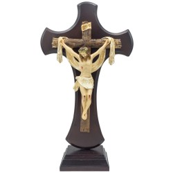 Crucifixo C/ Cruz de Madeira 51x29cm Crucifixo C/ Cruz de Madeira 51x29cm