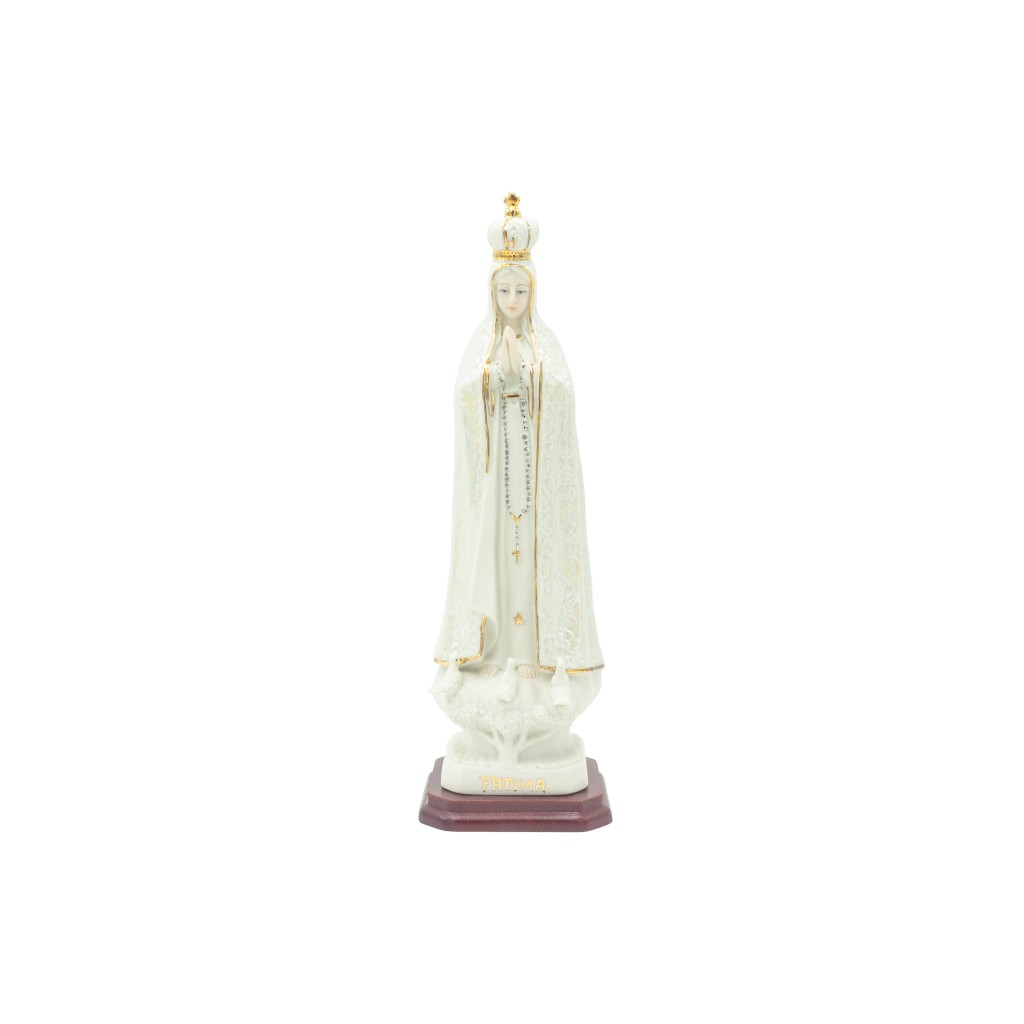 Nossa Senhora de Fátima Coroada Porcelana 27cm